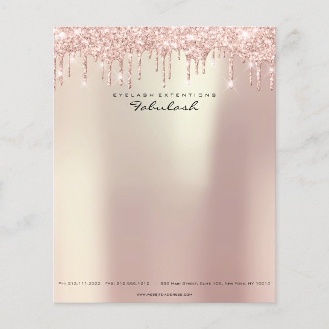 Flyer Cabelo do Planejador de Evento Stylist Makeup Lash (Frente)