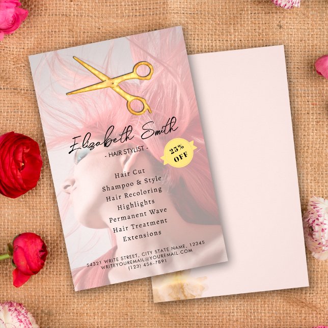 Flyer Cabelo Elegante, Escórias Douradas De Cabelo, Colo (Criador carregado)