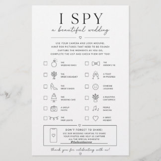 Flyer Caça ao Tesouro de Casamento Minimalista e Elegant