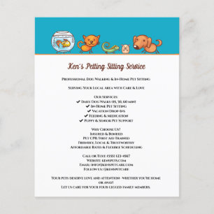 Flyer Cachorro Cachorro Caminhando com Animais