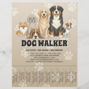Flyer Cachorro Fofo Sentado Promoção Personalizada de Cã