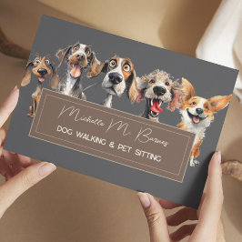 Flyer Cachorro Louco Walker Sitter Código QR Moderno