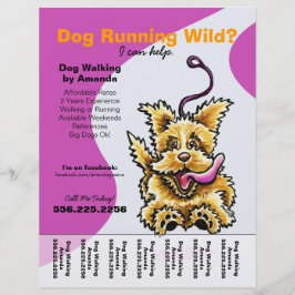 Flyer Cachorro Walker Caminhando Levantado Terrier Folha