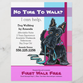 Flyer Cachorro Walker Scottie Xadrez Discount Cupão Ad