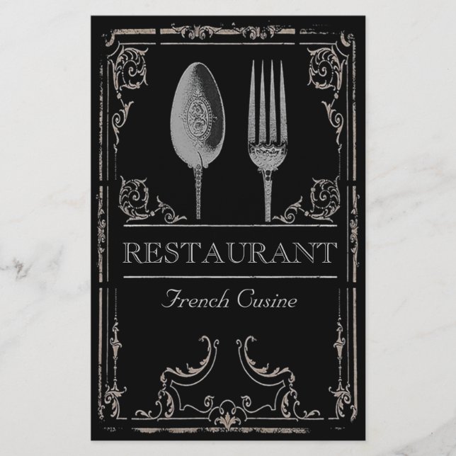 Flyer Café de Restaurante da Mancha de Ornamentado de Vi (Frente)