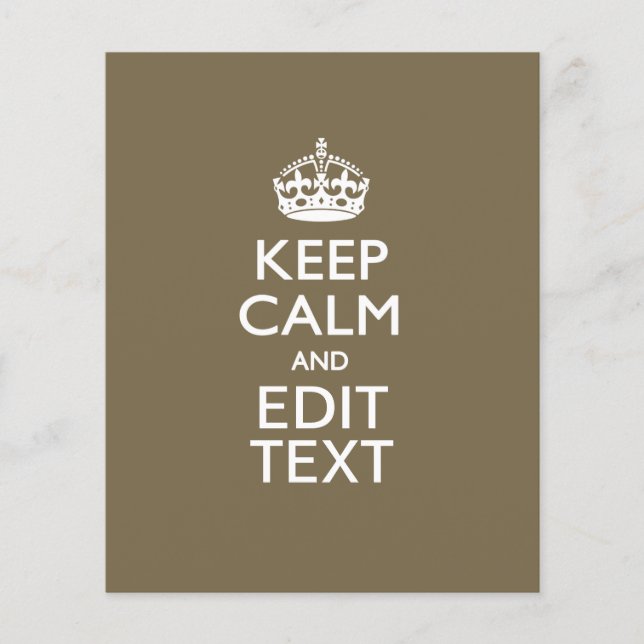 Flyer Café De Taupe Fique Calmo E Seu Texto Facilmente (Frente)