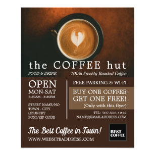 Flyer Café Fresco, Barista, Café, Coffeehouse Advert