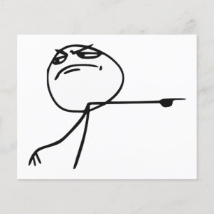 Flyer Cai Fora Cara Cara de Raiva Comic Meme