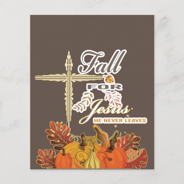 Flyer Cair por Jesus, ele nunca sai 1 (Frente)