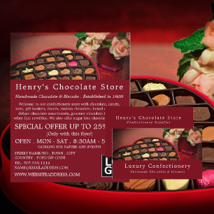 Flyer Caixa de Chocolate Cardíaco, Material de Confecç