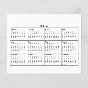 Flyer Calendário de 2012