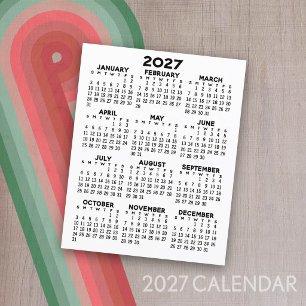 Flyer Calendário de Exibição de Ano de cheio - Mínimo Bá