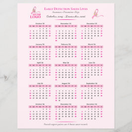 Flyer Calendário de Friso de 15 Meses para Sensibilizaçã