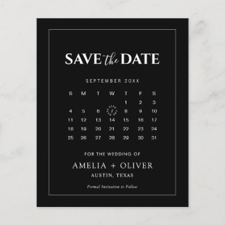 Flyer Calendário de Orçamento Minimalista Moderno Salve 