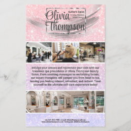 Flyer Calendário de Prata de Salão de Bela