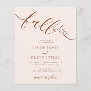 Flyer Caligrafia Elegante De Orçamento Cai No Casamento