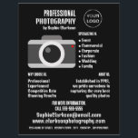 Flyer Camera Icon, Photographer, Photography Hire<br><div class="desc">Camera Icon,  Photographer,  Photography Hire Advertising Flyers By The Business Card Store.</div>