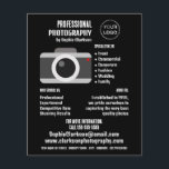 Flyer Camera Icon, Photographer, Photography Hire<br><div class="desc">Camera Icon,  Photographer,  Photography Hire Advertising Flyers By The Business Card Store.</div>