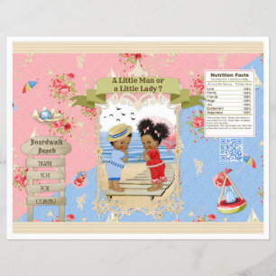 Flyer Caminho de bordo Victoriana Beach Gender Revela Ch