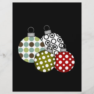 Flyer Camisas e Presentes de Bolas de Natal Retrô