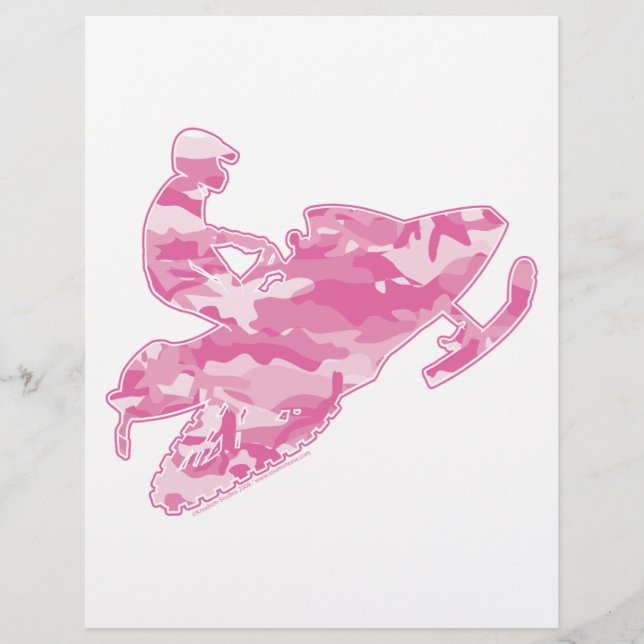 Flyer Camo Pink Sled em cópia preta (Frente)