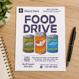 Flyer Campanha Anual de Alimentos para Arrecadação de Fu