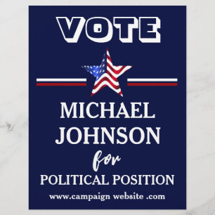 Flyer Campanha Política Bandeira EUA 
