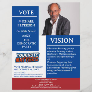 Flyer Campanha Política de Foto Personalizada