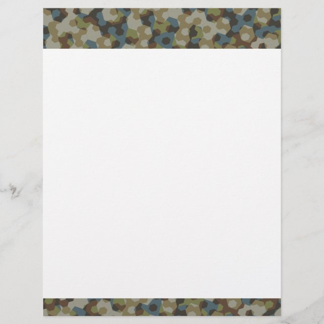 Flyer Camuflagem de hexágono Khaki (Frente)