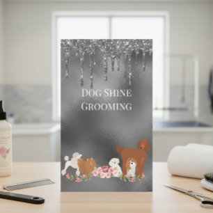 Flyer Cão Pet Grooming Sitting Business Glitt