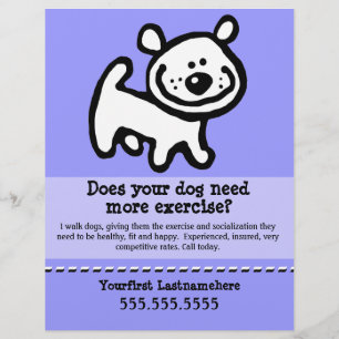 Flyer Cão Walker.Walking.Customizable.