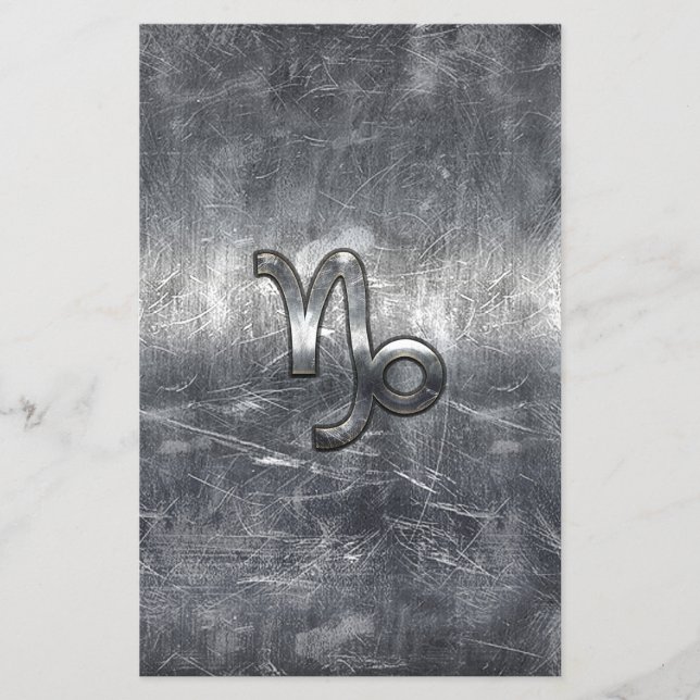 Flyer Capricórnio Zodiac - Sinal em grunge estilo angust (Frente)