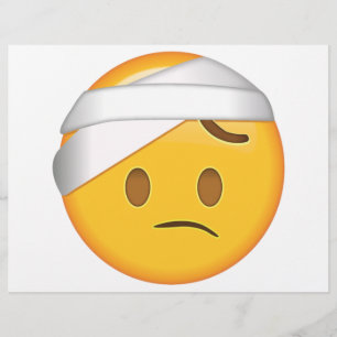 Flyer Cara com Cabeça-Atadura - Emoji