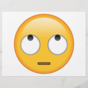Flyer Cara com olhos do rolamento - Emoji