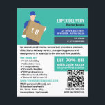 Flyer Cara de entrega de correio, anúncio de serviço de<br><div class="desc">Cara de entrega de correio,  Folheto de anúncio de serviço de correio pela Loja de Cartão de visita.</div>