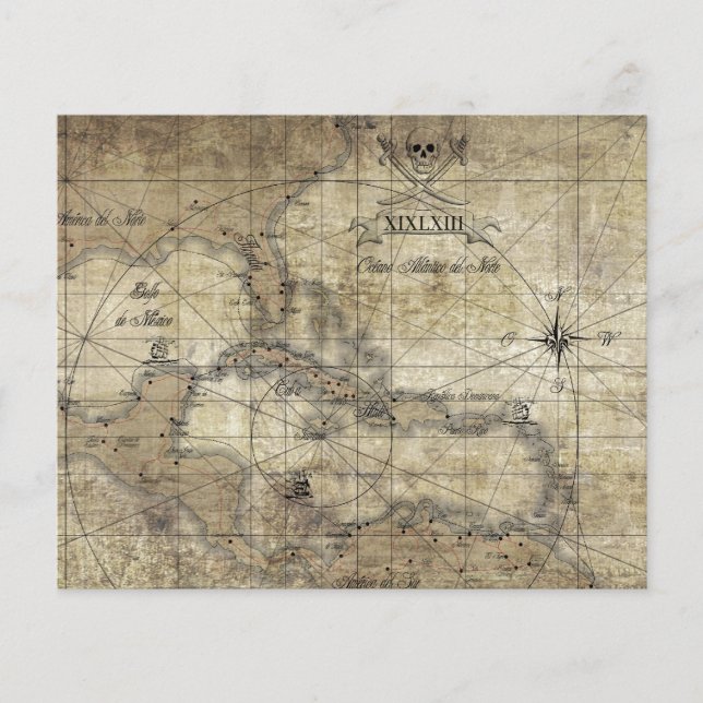 Flyer Caribe - mapa antigo (Frente)