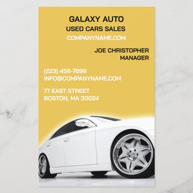 Flyer Carro-Comerciante Utilizado (Frente)