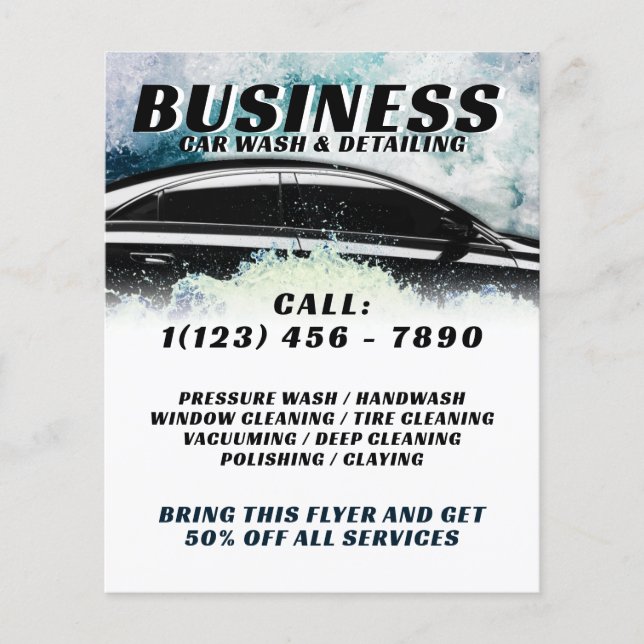 Flyer Carro de água do mar oceânico (Frente)