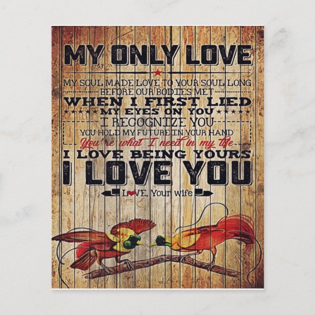 Flyer Carta perfeita personalizada | Carta ao meu marido (Frente)