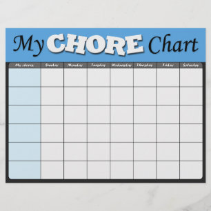 Flyer Cartas da tarefa das crianças azuis