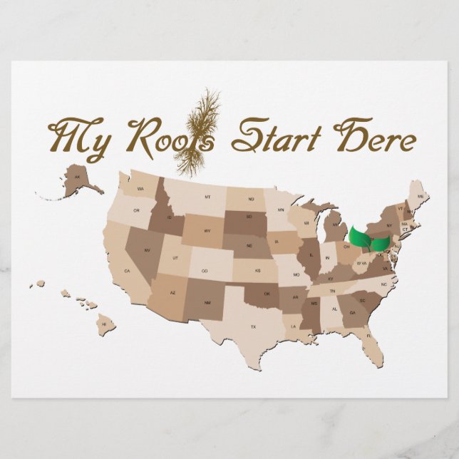 Flyer Cartaz da Reunião de Família das Raízes da Herança (Frente)