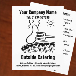 Flyer Cartaz de Design de Cartoon de Catering Externo