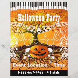 Flyer Cartaz de Evento de Halloween do Festival de Outon