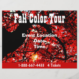 Flyer Cartaz de Evento de Outono do Tour de Cores de Out
