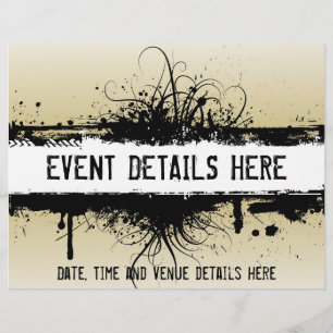 Flyer Cartaz de festa grunge