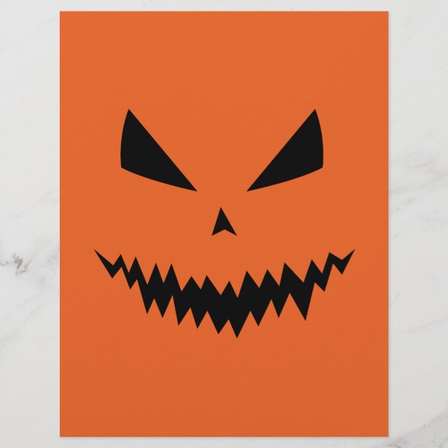 Flyer Cartaz de Halloween com rosto de Jack O'Lantern le (Frente)