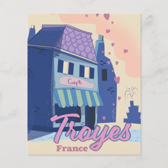 Flyer Cartaz de viagem Troyes França (Frente)