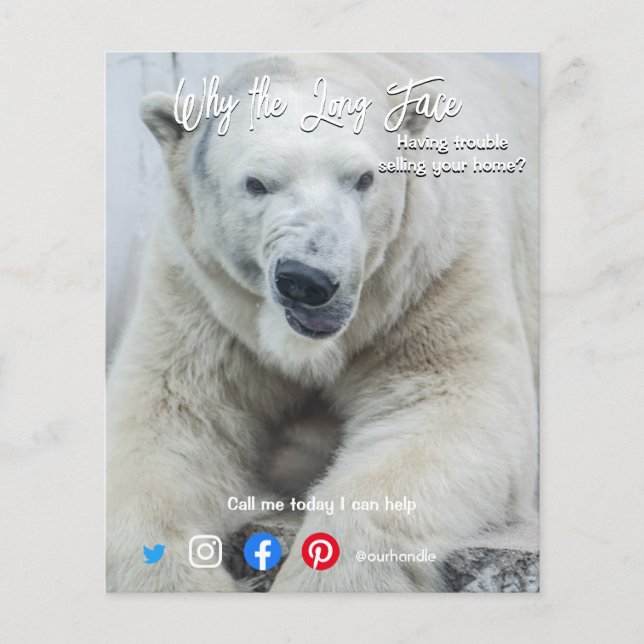 Flyer Cartaz do Cartaz Imobiliário Engraçado Cartaz Bran (Frente)