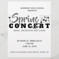 Cartaz e Programa de Concerto de Música Escolar