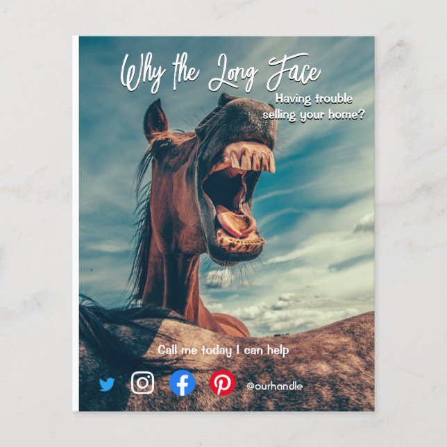 Flyer cartaz postal de propriedades engraçadas (Frente)